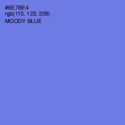 #6E7BE4 - Moody Blue Color Image
