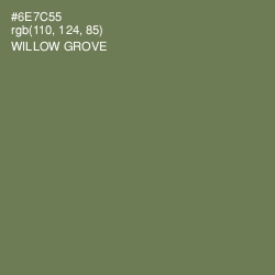 #6E7C55 - Willow Grove Color Image