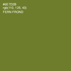 #6E7D2B - Fern Frond Color Image