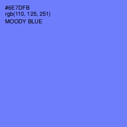 #6E7DFB - Moody Blue Color Image
