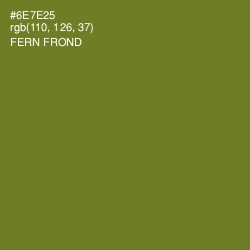 #6E7E25 - Fern Frond Color Image