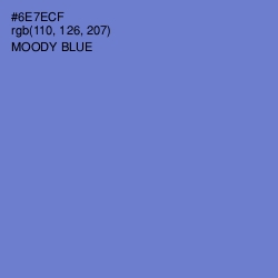 #6E7ECF - Moody Blue Color Image