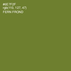 #6E7F2F - Fern Frond Color Image