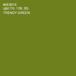 #6E801E - Trendy Green Color Image