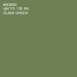 #6E8054 - Glade Green Color Image