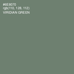 #6E8070 - Viridian Green Color Image