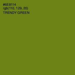 #6E8114 - Trendy Green Color Image