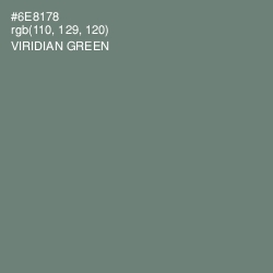 #6E8178 - Viridian Green Color Image