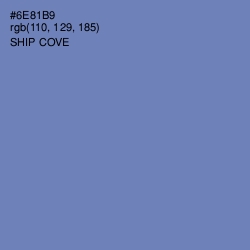 #6E81B9 - Ship Cove Color Image