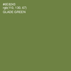 #6E8243 - Glade Green Color Image