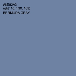 #6E82A3 - Bermuda Gray Color Image