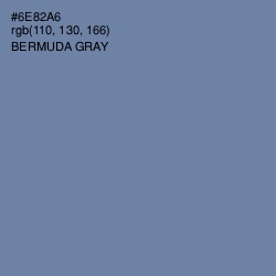 #6E82A6 - Bermuda Gray Color Image