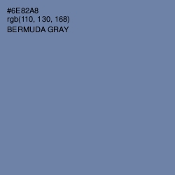 #6E82A8 - Bermuda Gray Color Image