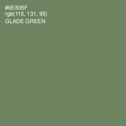 #6E835F - Glade Green Color Image