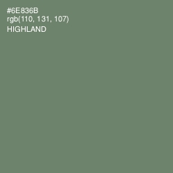 #6E836B - Highland Color Image