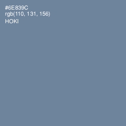 #6E839C - Hoki Color Image