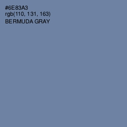 #6E83A3 - Bermuda Gray Color Image