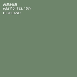 #6E846B - Highland Color Image