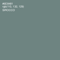 #6E8481 - Sirocco Color Image