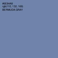 #6E84A9 - Bermuda Gray Color Image