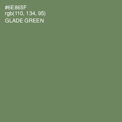 #6E865F - Glade Green Color Image