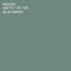 #6E8780 - Blue Smoke Color Image