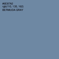 #6E87A2 - Bermuda Gray Color Image