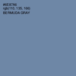 #6E87A6 - Bermuda Gray Color Image