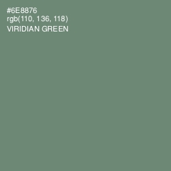 #6E8876 - Viridian Green Color Image