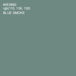 #6E8882 - Blue Smoke Color Image
