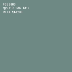 #6E8883 - Blue Smoke Color Image