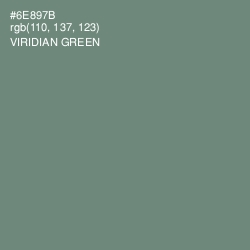 #6E897B - Viridian Green Color Image