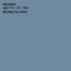 #6E89A0 - Bermuda Gray Color Image