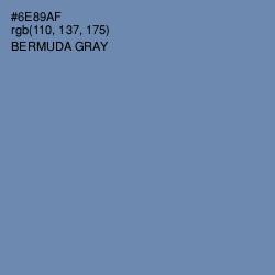 #6E89AF - Bermuda Gray Color Image