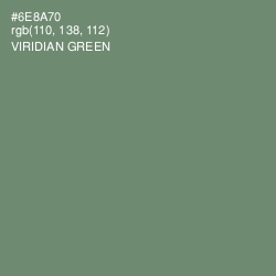 #6E8A70 - Viridian Green Color Image