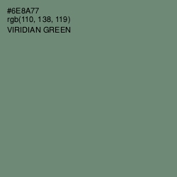 #6E8A77 - Viridian Green Color Image