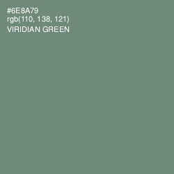 #6E8A79 - Viridian Green Color Image