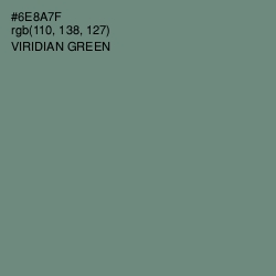 #6E8A7F - Viridian Green Color Image