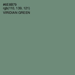 #6E8B79 - Viridian Green Color Image