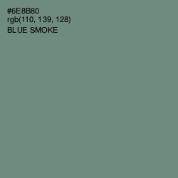 #6E8B80 - Blue Smoke Color Image