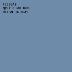 #6E8BA9 - Bermuda Gray Color Image