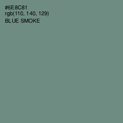 #6E8C81 - Blue Smoke Color Image