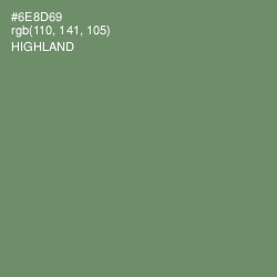 #6E8D69 - Highland Color Image