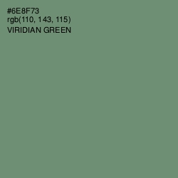 #6E8F73 - Viridian Green Color Image