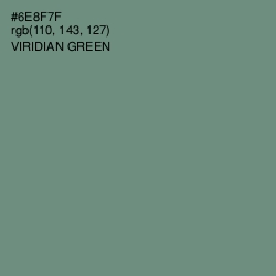 #6E8F7F - Viridian Green Color Image