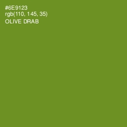 #6E9123 - Olive Drab Color Image