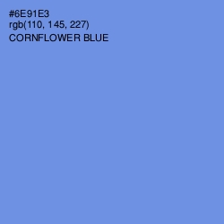 #6E91E3 - Cornflower Blue Color Image