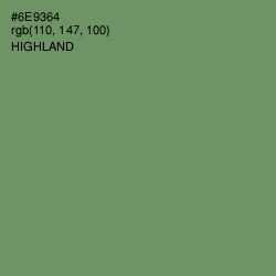 #6E9364 - Highland Color Image