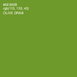 #6E992B - Olive Drab Color Image