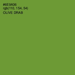 #6E9A36 - Olive Drab Color Image